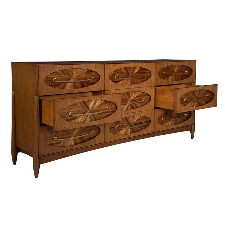 Tiger Eye 6 Drawer 1 Door Chest