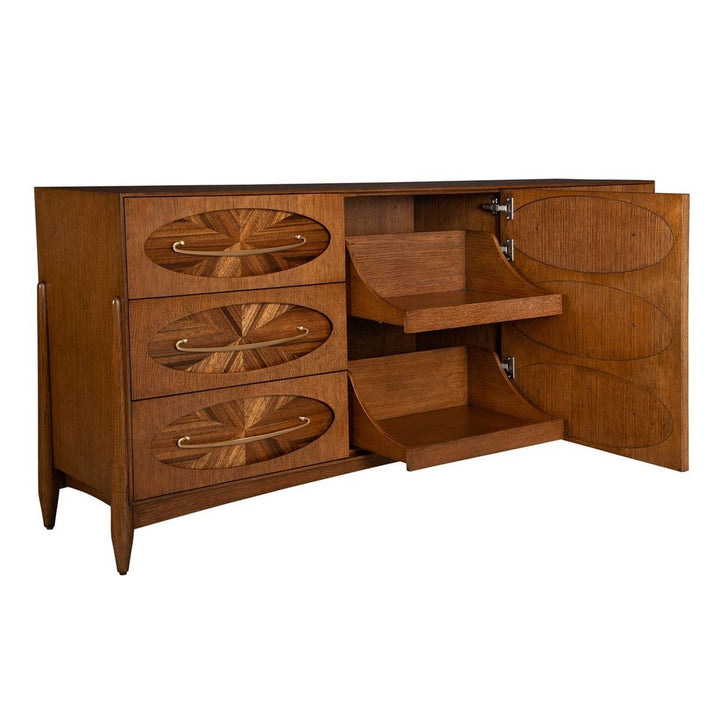 Tiger Eye 6 Drawer 1 Door Chest