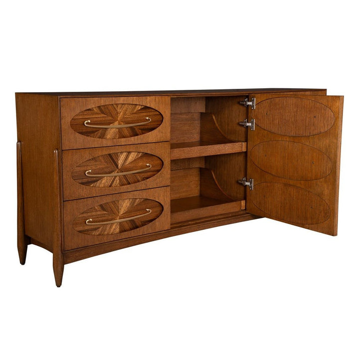 Tiger Eye 6 Drawer 1 Door Chest