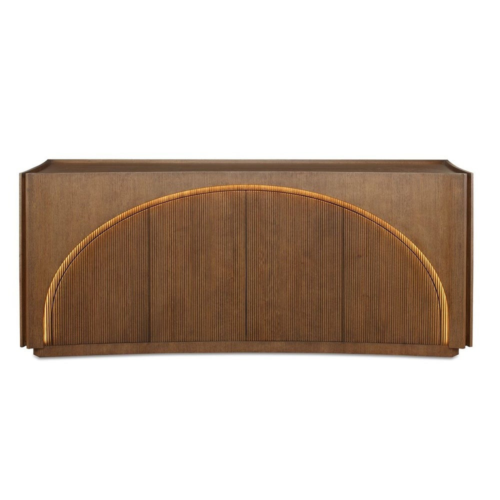 High Light Lighted 4 Door Console Cabinet