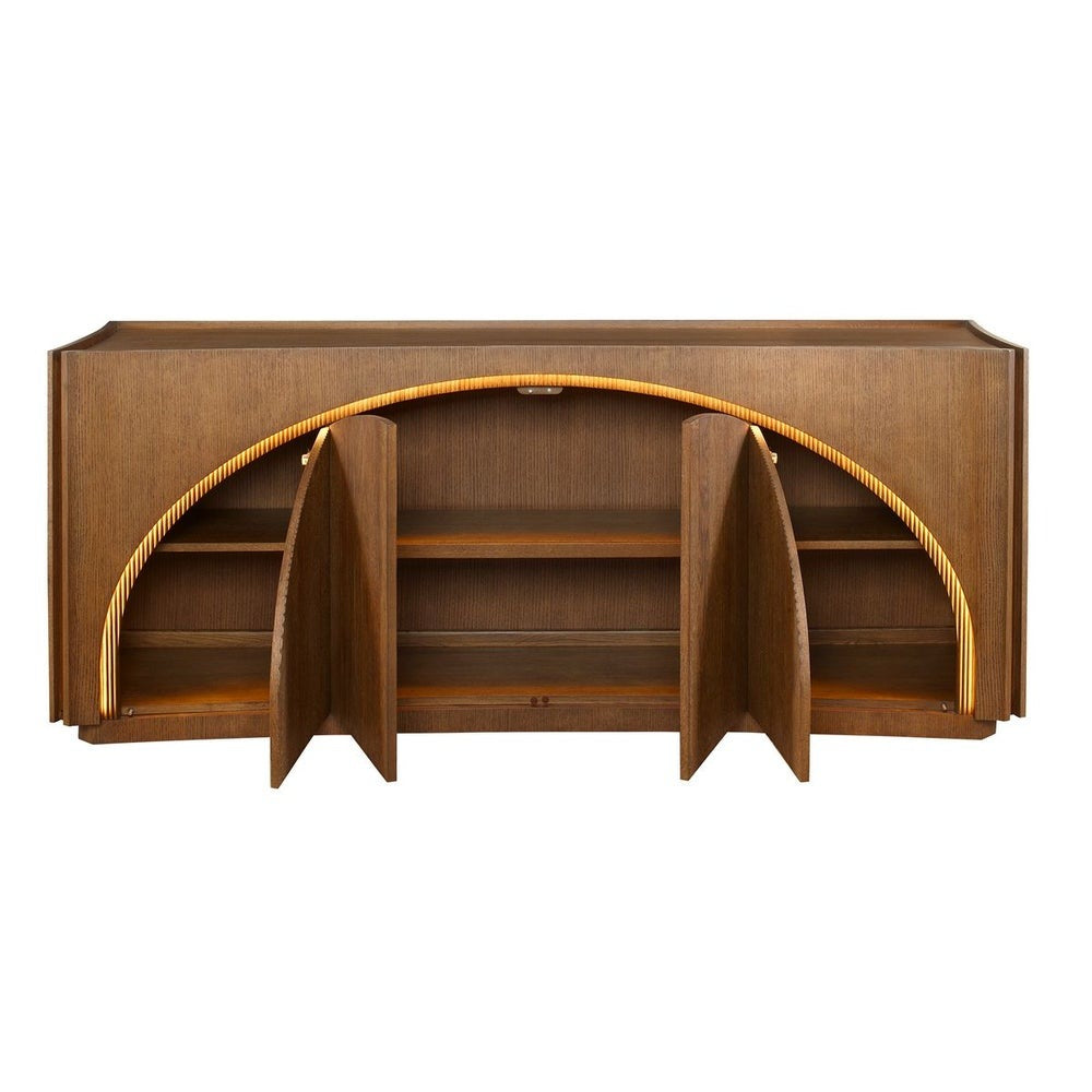 High Light Lighted 4 Door Console Cabinet