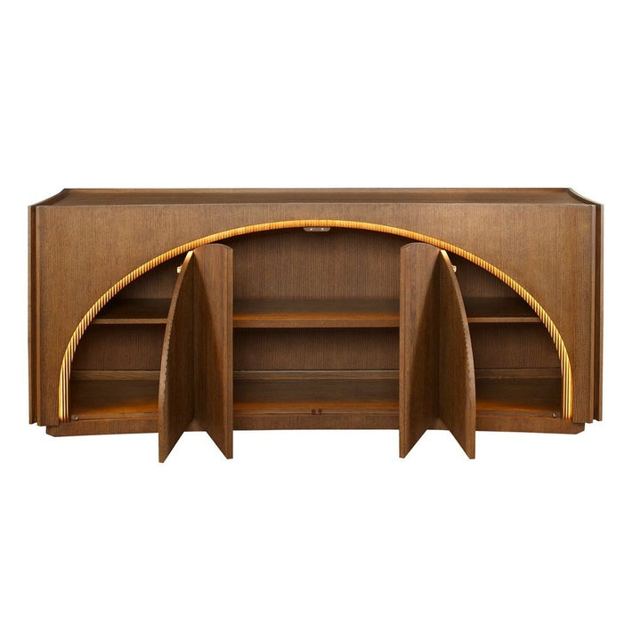High Light Lighted 4 Door Console Cabinet