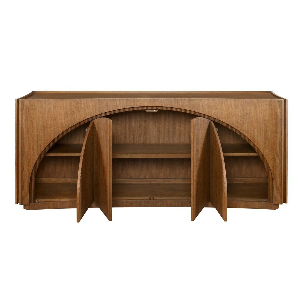 High Light Lighted 4 Door Console Cabinet