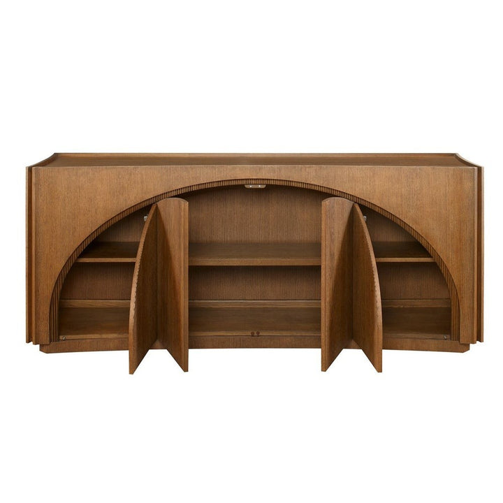 High Light Lighted 4 Door Console Cabinet