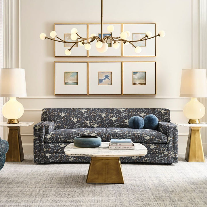 Equilateral Coffee Table - Arabescato & Brass