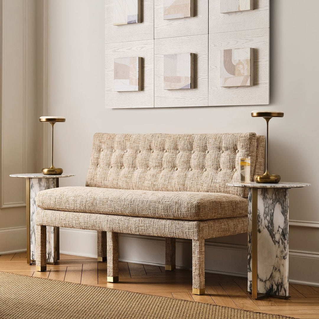 Joist Accent Table - Arabescato Marble
