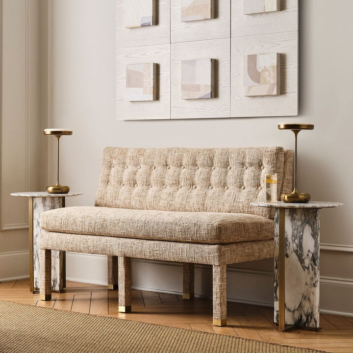 Joist Accent Table - Arabescato Marble