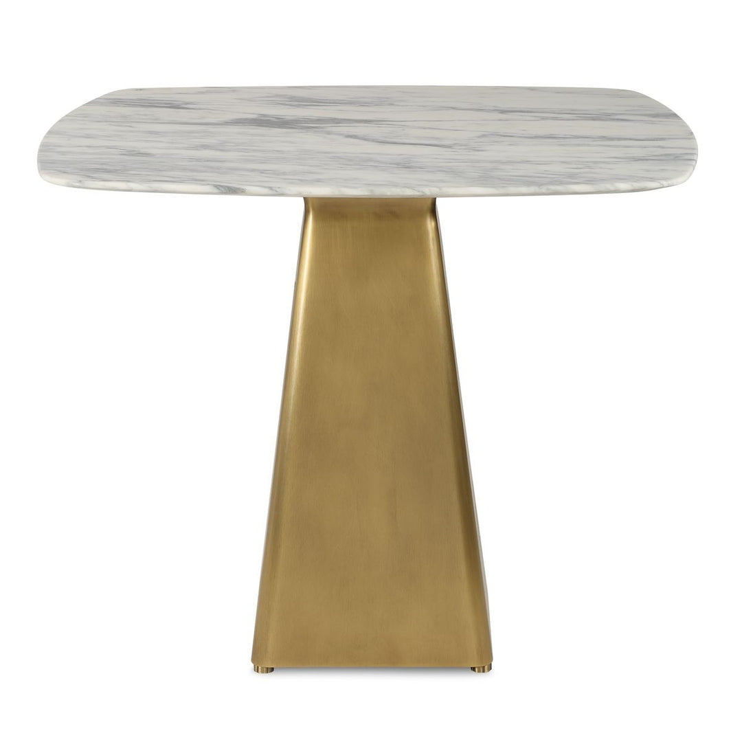 Equilateral Bistro Table - Arabescato & Brass
