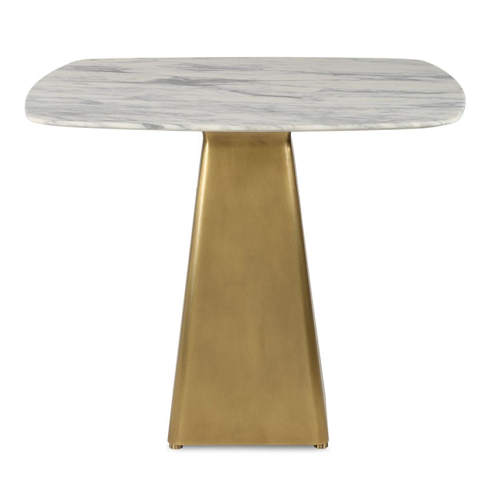 Equilateral Bistro Table - Arabescato & Brass