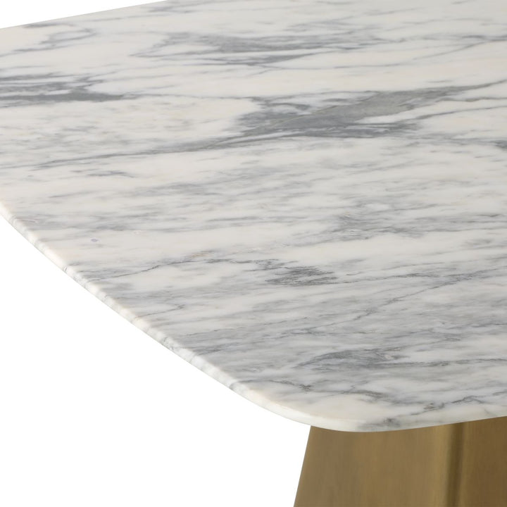 Equilateral Bistro Table - Arabescato & Brass