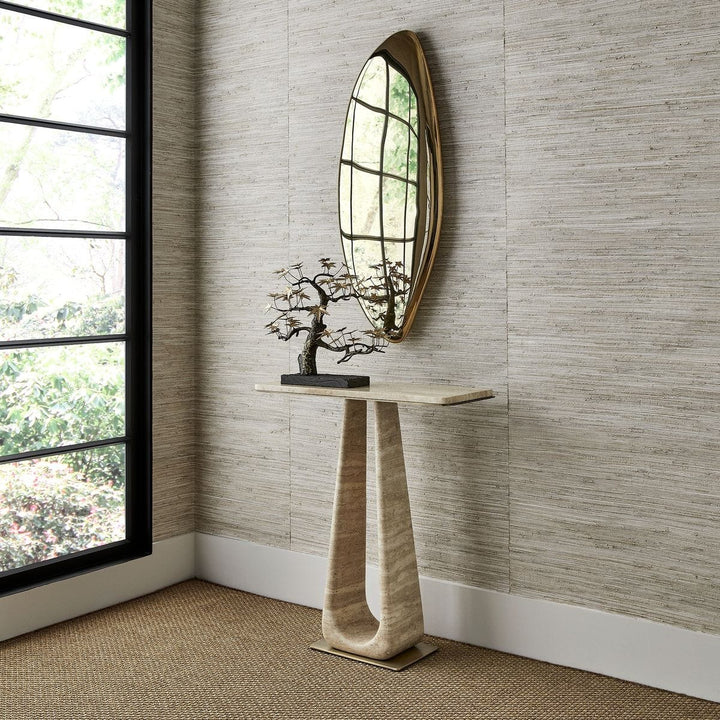 About Turn Console Table - Travertine