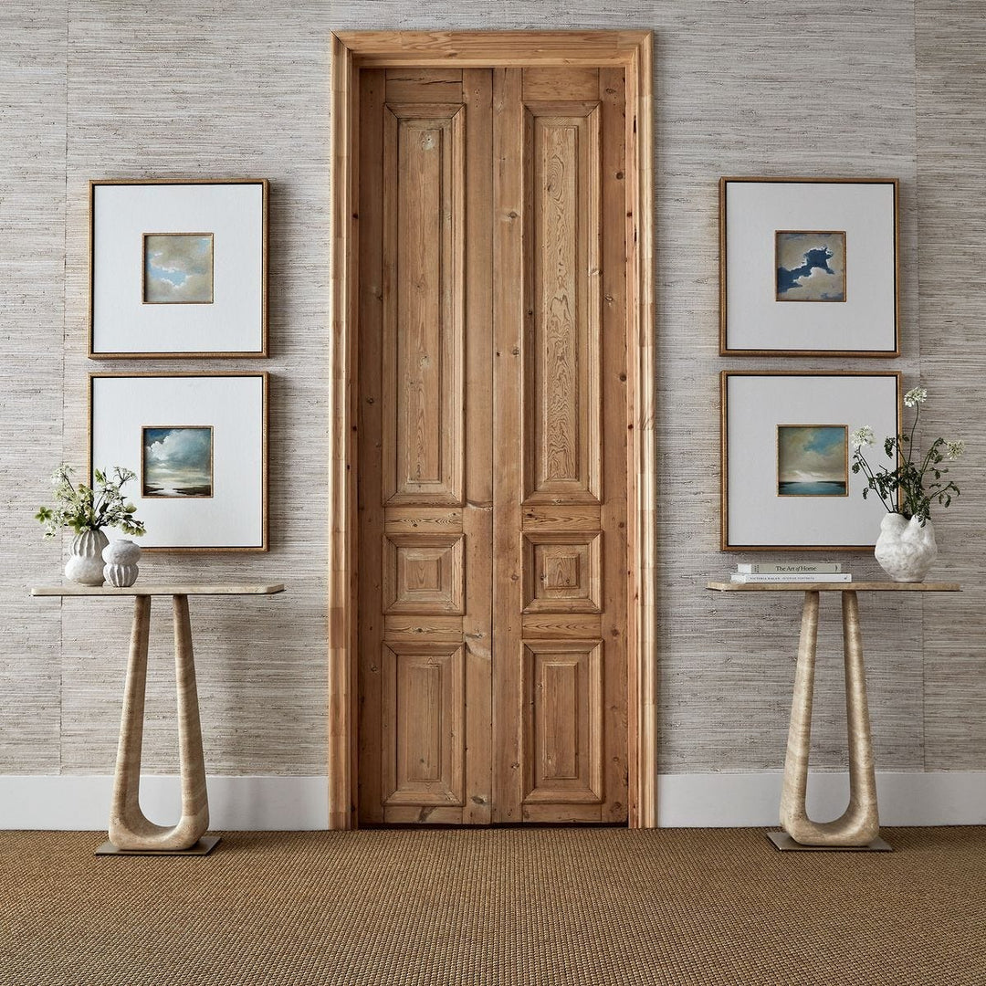 About Turn Console Table - Travertine