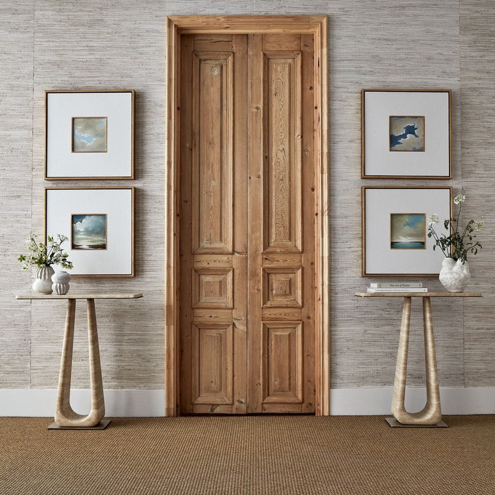 About Turn Console Table - Travertine