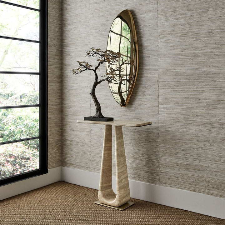 About Turn Console Table - Travertine
