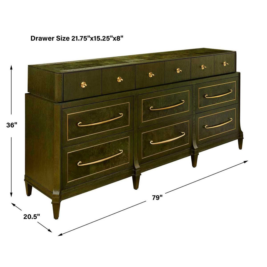 Green With Envy 9 Drawer Chest