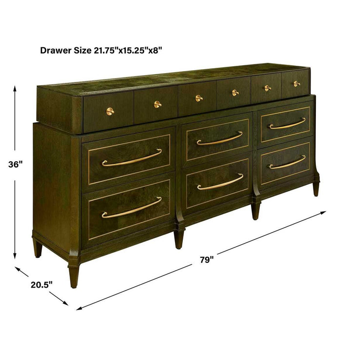 Green With Envy 9 Drawer Chest