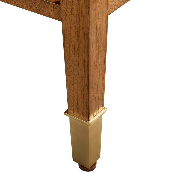 Marquetry Side Table - Medium Golden Brown