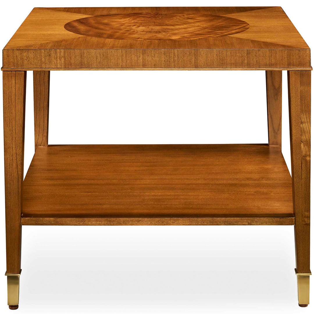 Marquetry Side Table - Medium Golden Brown
