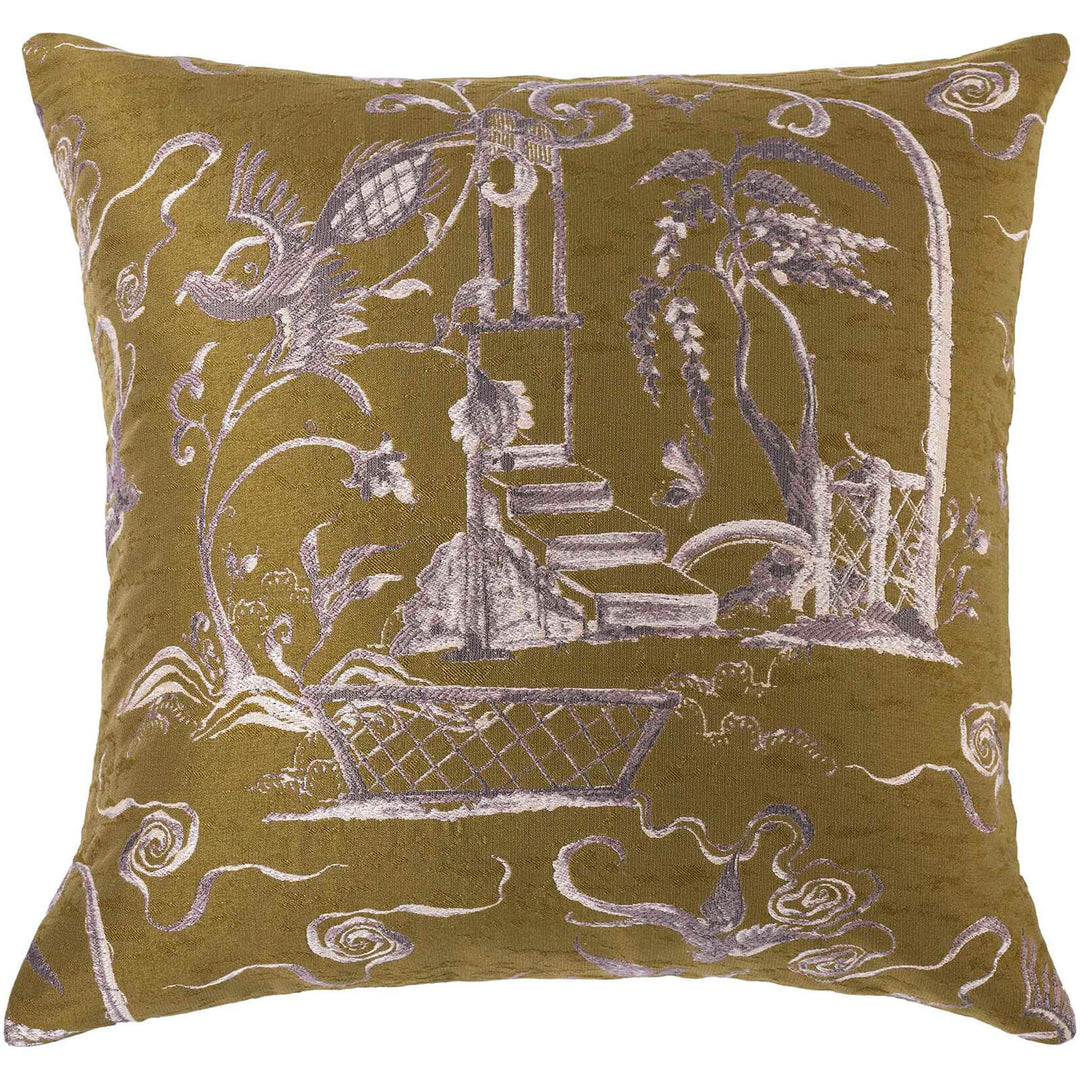 Vintage Folly Cushion - Olive