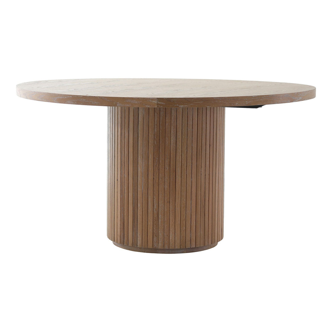 Reeded Round Dining Table - Oak Keiichi 3
