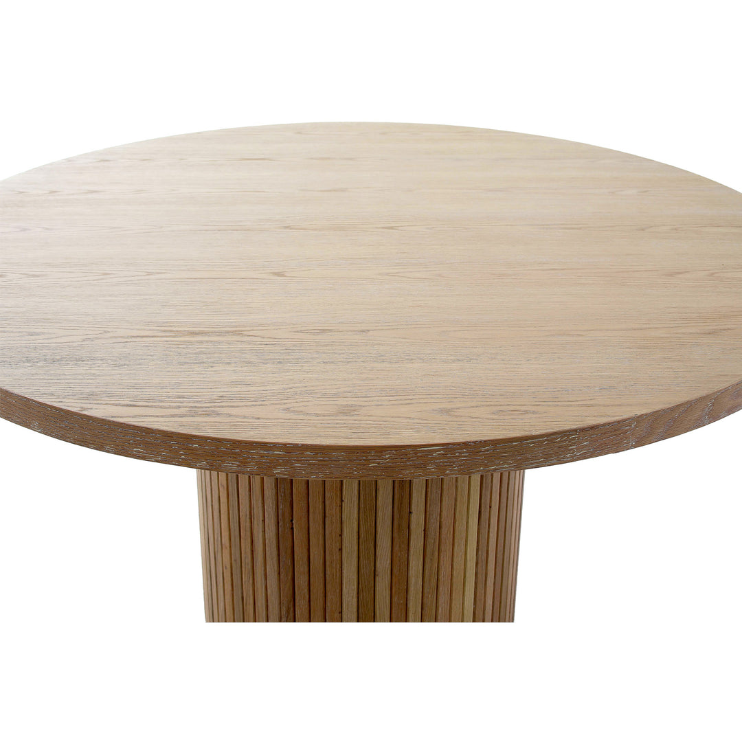 Reeded Round Dining Table - Oak – Olivia's