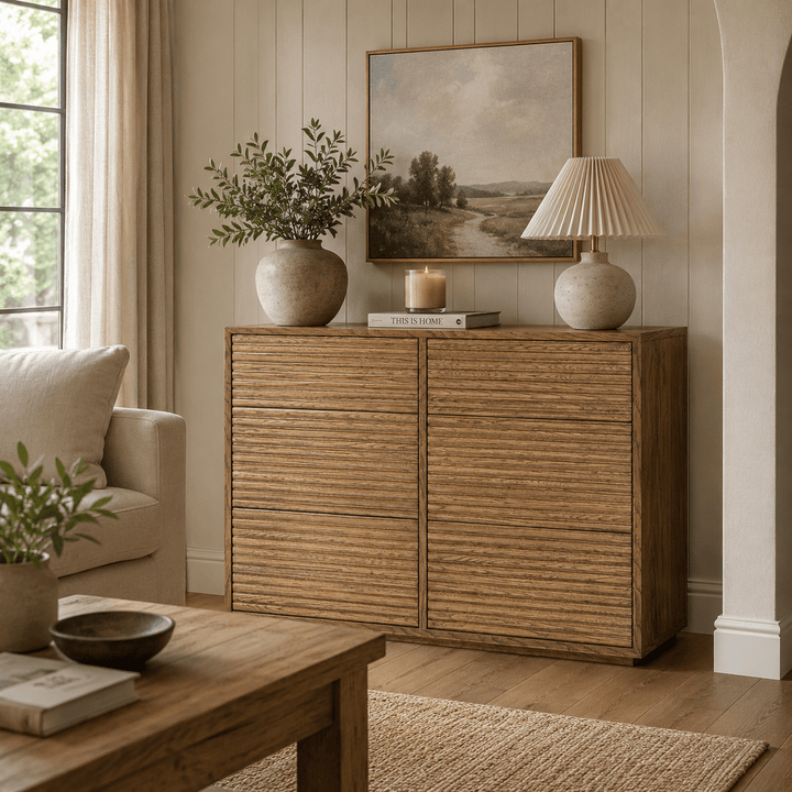 Charlton Chest of Drawers - Ribbed Walnut