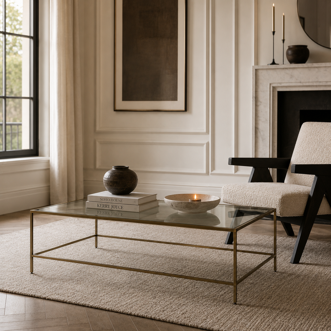 Rothbury Rectangular Coffee Table - Aged Bronze