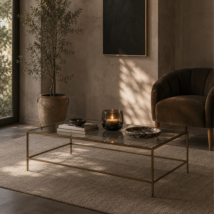 Rothbury Rectangular Coffee Table - Aged Bronze