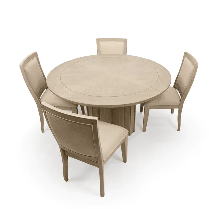  MindyBrown-Mindy Brownes Tambour Round Dining Table-White 733 