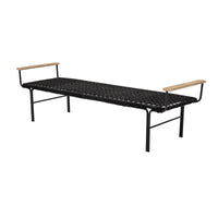 Bloomingville Outdoor Mundo Metal Bench in Black