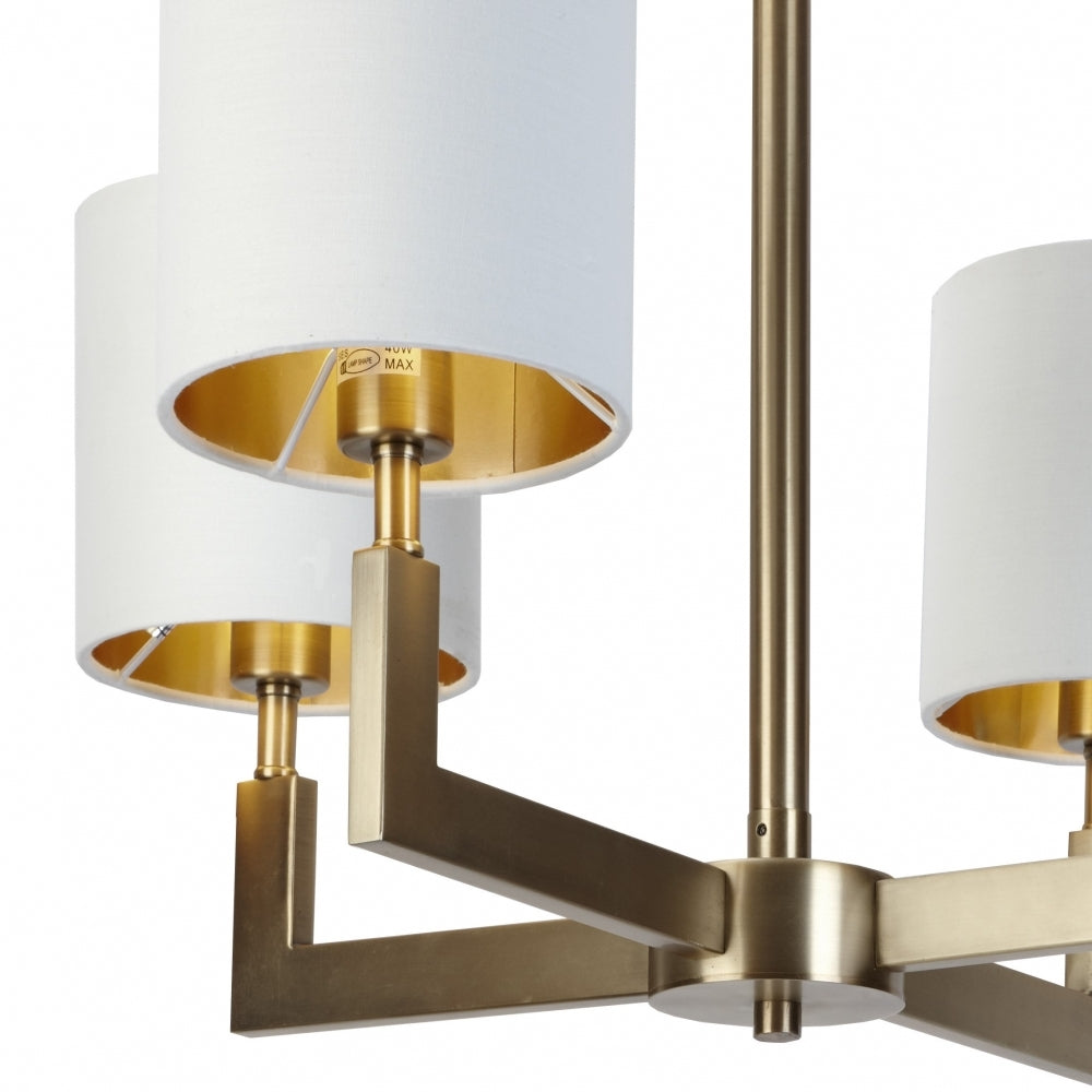 RV Astley Ealga 4 Arm Antique Handelier Brass Finish Olivia's