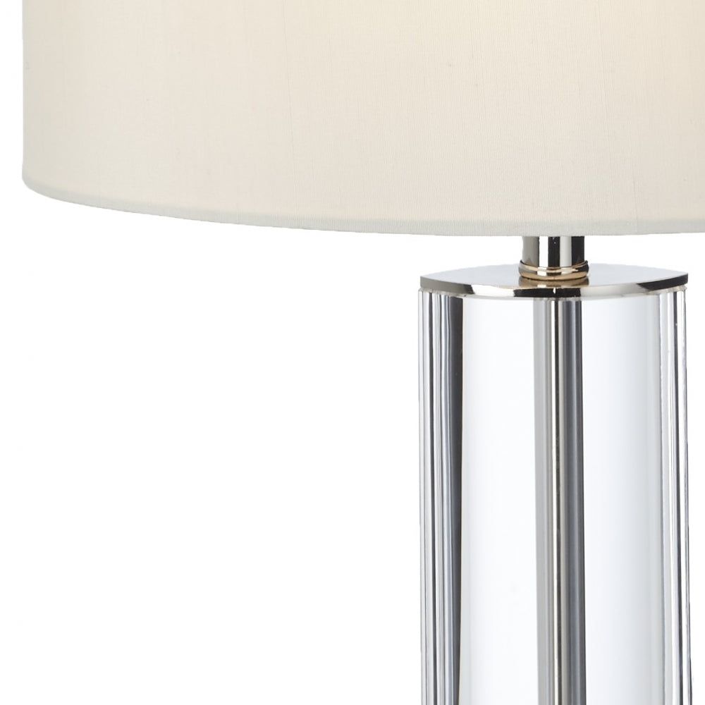 RV Astley Lisle Tall Table Lamp Clear Crystal Nickel Finish
