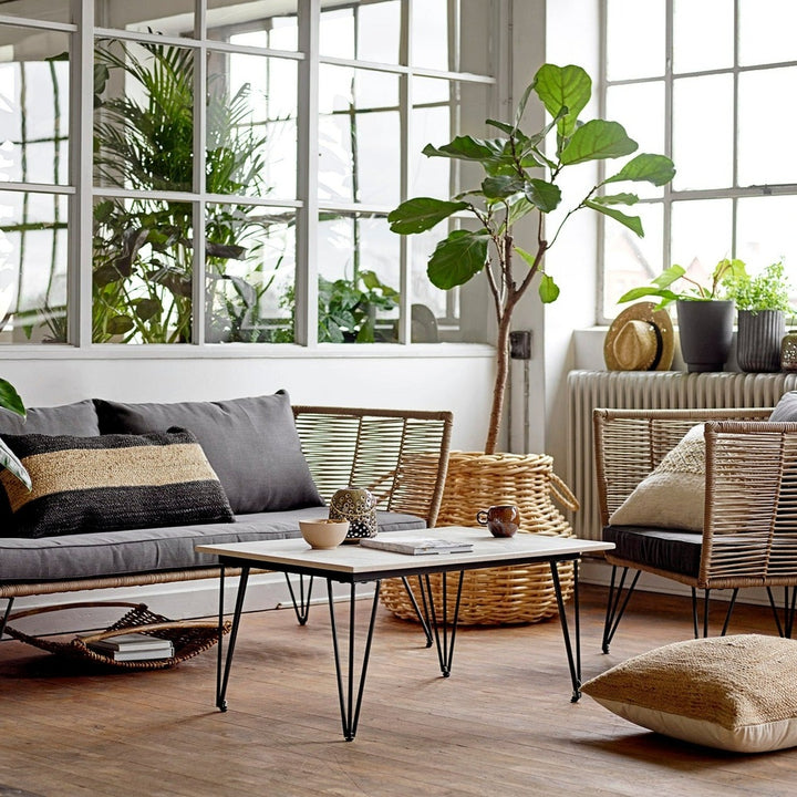 Outdoor Mundo Fiber Cement Coffee Table - Natural Bloomingville 5