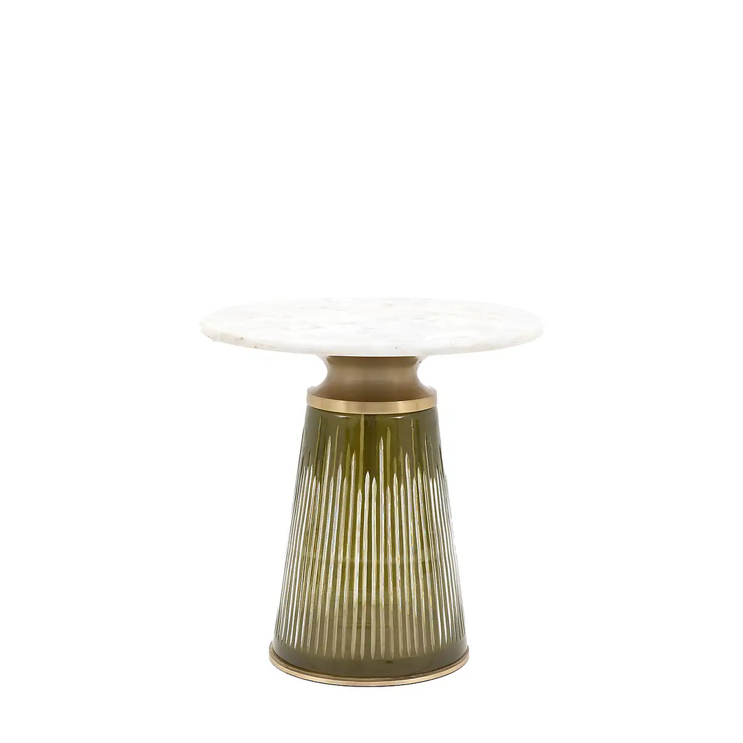 Selene Marble Top Round Side Table - Dusk GalleryDirect 1