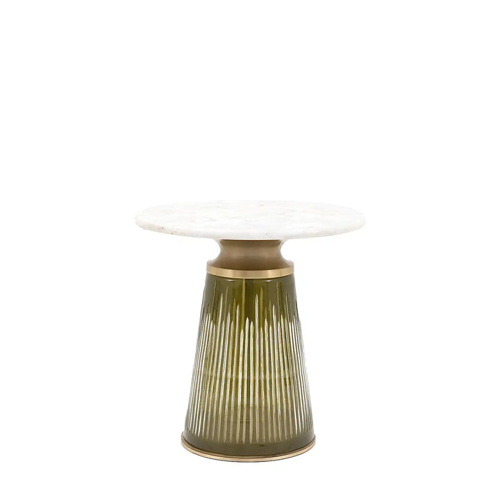 Selene Marble Top Round Side Table - Dusk GalleryDirect 1