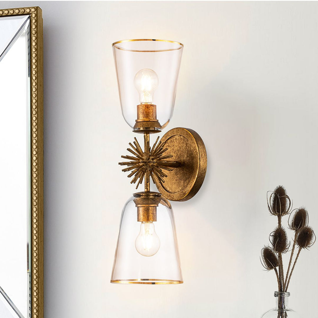 Staring Wall Light - Distressed Gold