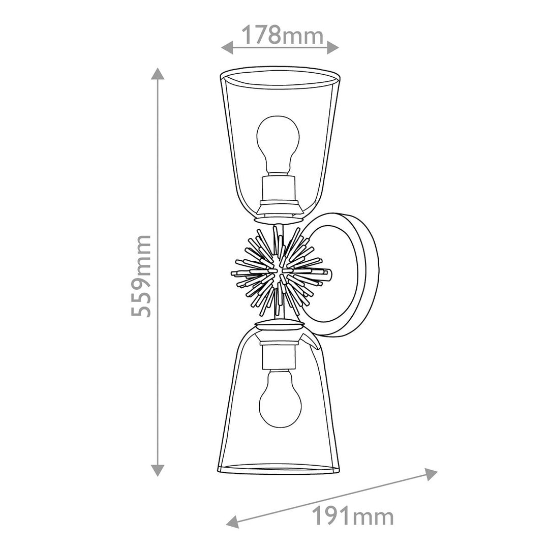 Staring Wall Light - Distressed Gold