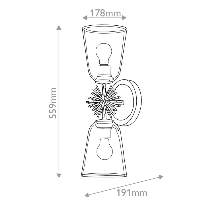 Staring Wall Light - Distressed Gold