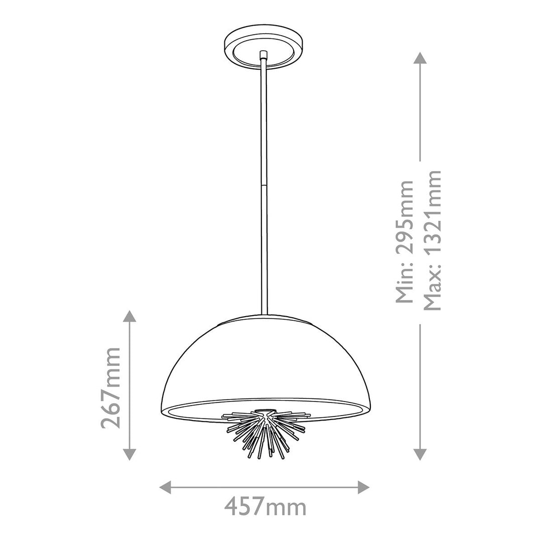 Staring Pendant Light - Distressed Gold