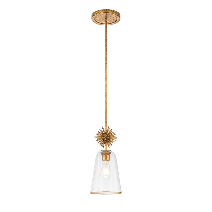 Staring Clear Pendant Light - Distressed Gold