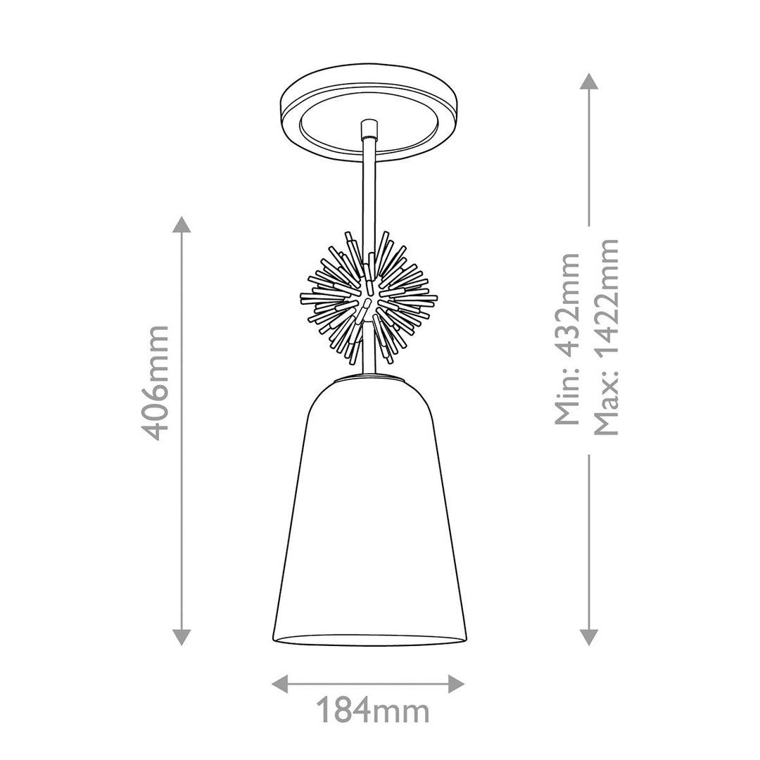Staring Opal Pendant Light - Distressed Gold