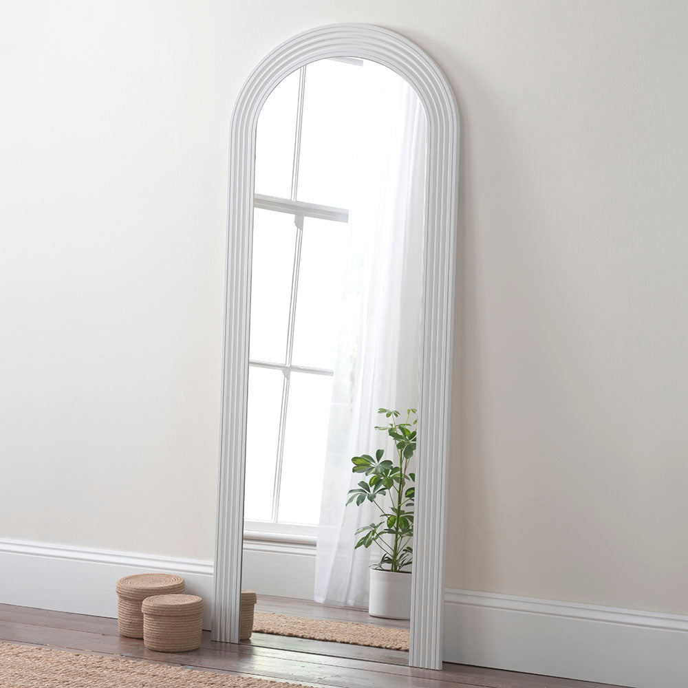  Yearn Mirrors-Olivia's Atlas Arch Full Length Mirror in White-White 749 