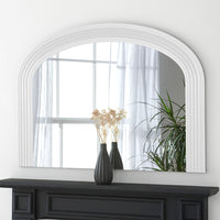 Olivia's Atlas Mantle Wall Mirror in White