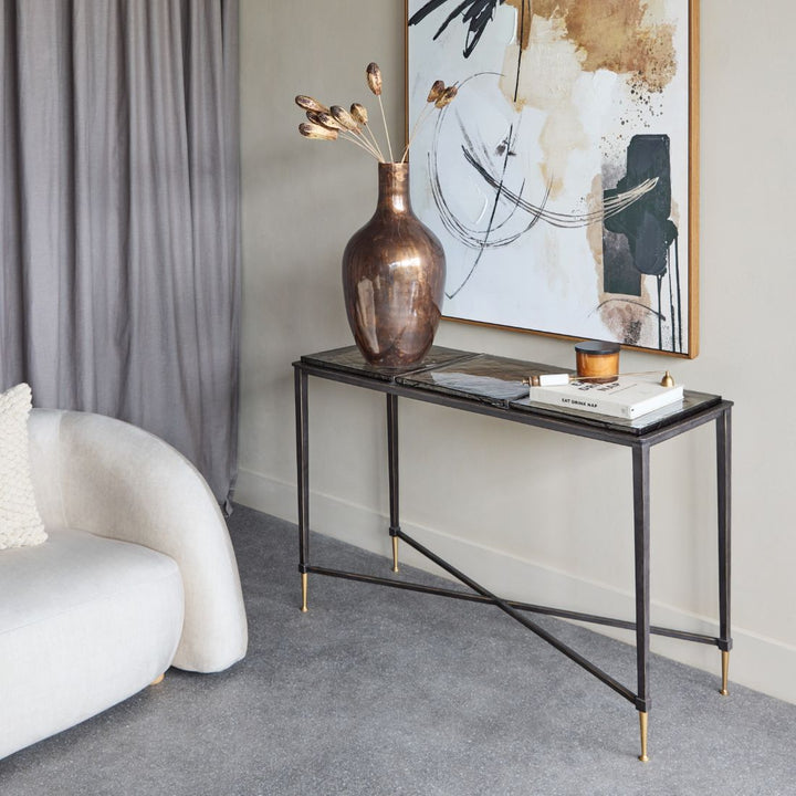 Stella Square Glass Console Table