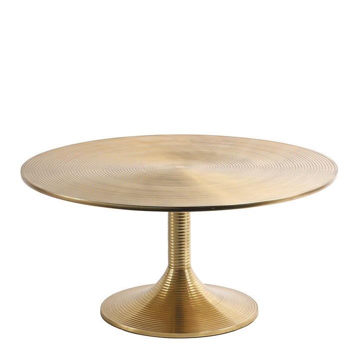 Charlotte Round Coffee Table - Brass