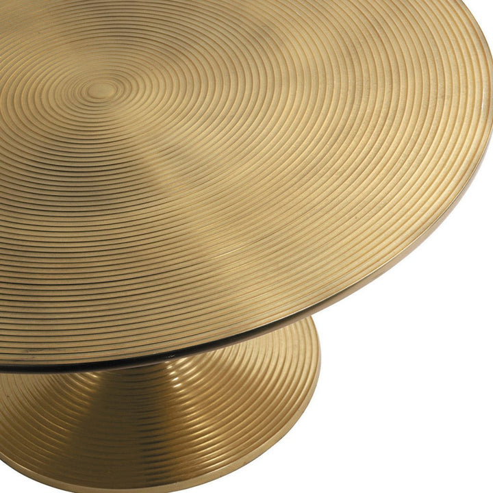 Charlotte Round Coffee Table - Brass