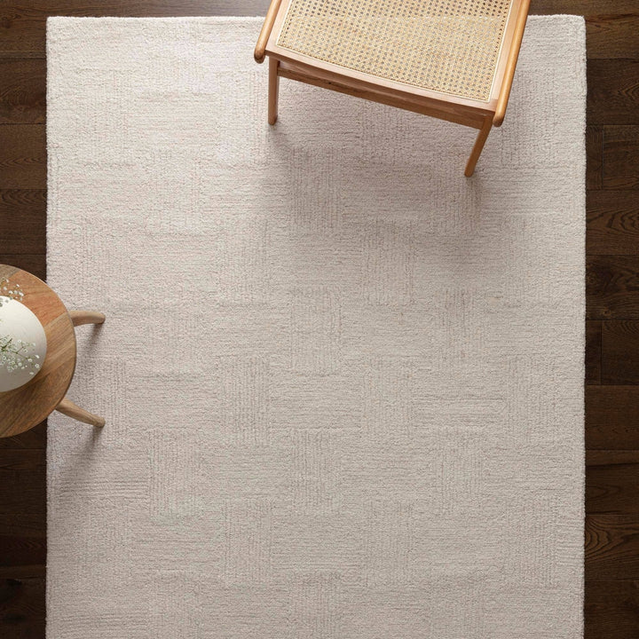 Theodore Hatch Rug - White & Sand