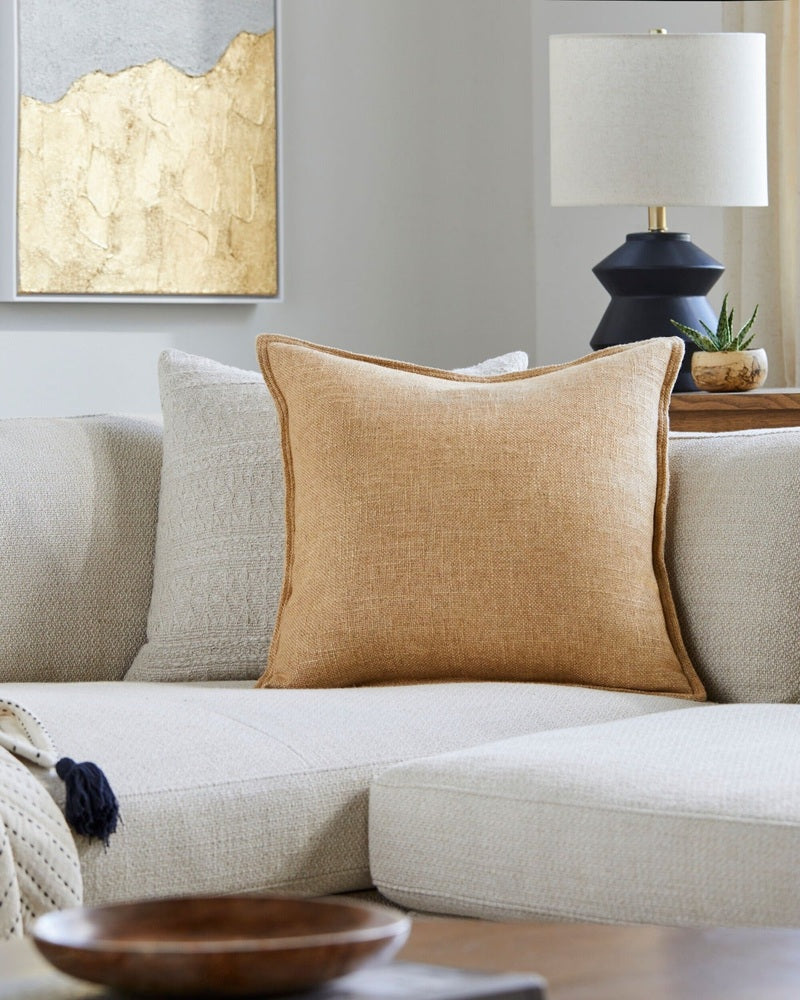 Thurman Woven Cushion 51x51cm - Tan | Olivia's