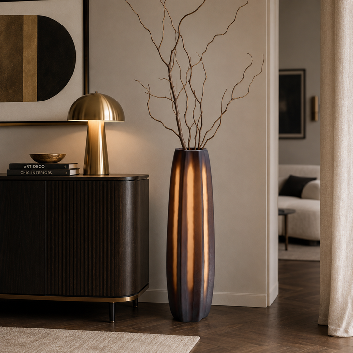 Tiara Large Vase - Dark Brown