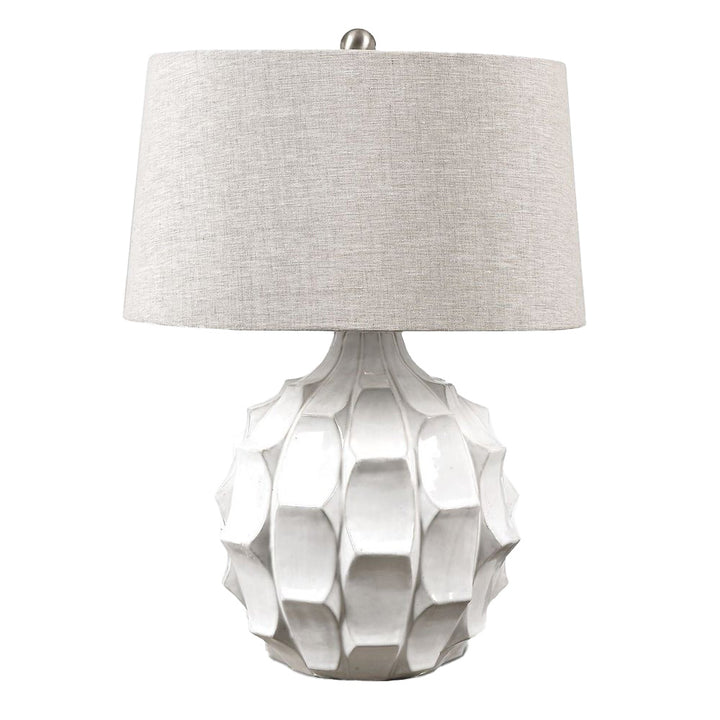 Guerina Scalloped Lamp - White